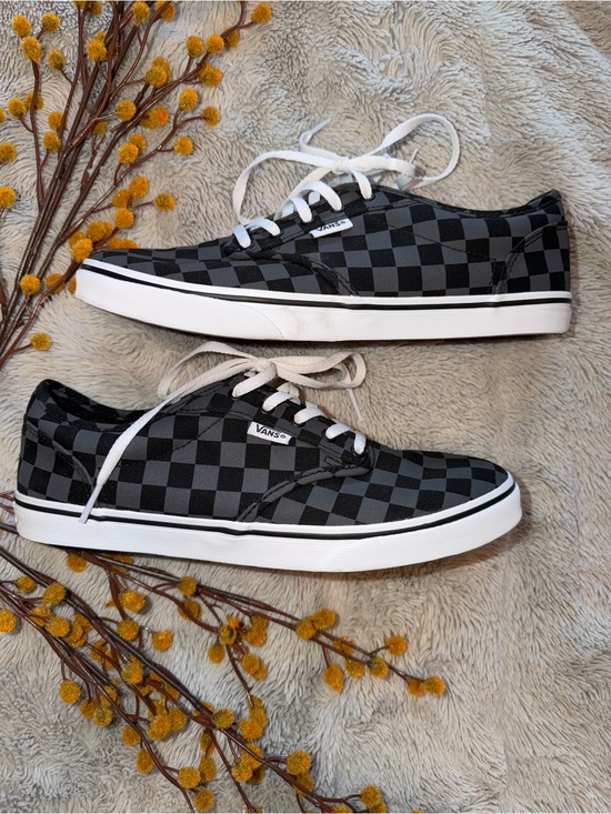 Vans Shoes - Vans Black & Gray Checkerboard Low-Top Sneakers